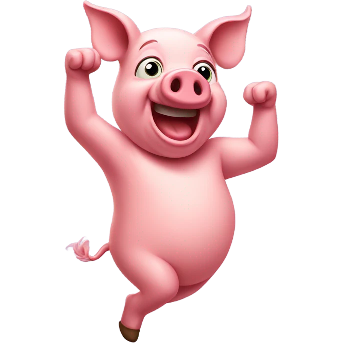 Dancing pig emoji