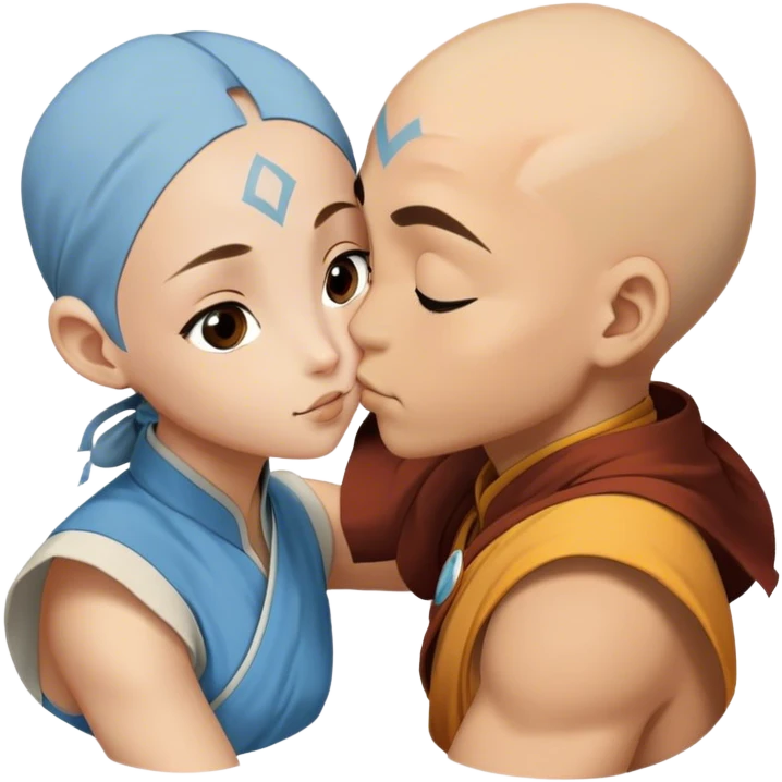 Aang and katara kiss emoji