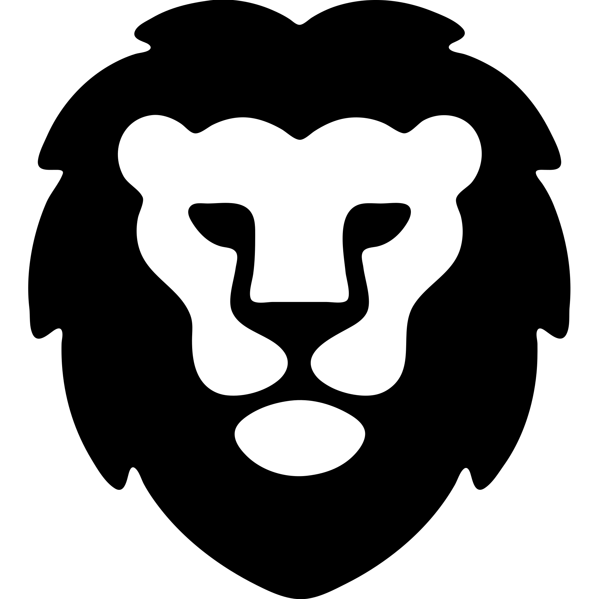 simple lion head icon emoji