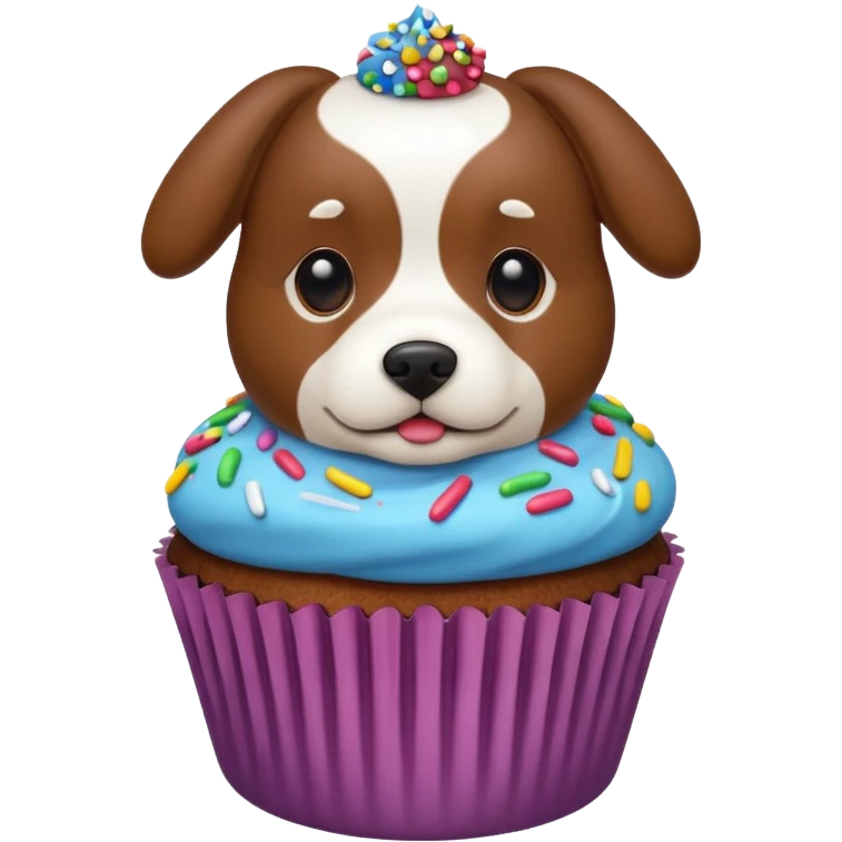 Dog cupcake emoji