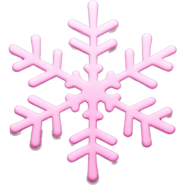 Pink snowflake  emoji