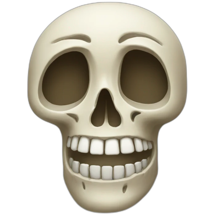 Crying skeleton head emoji