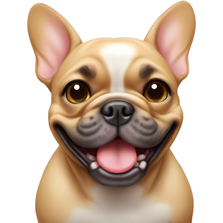 Fawn French Bulldog winking  emoji