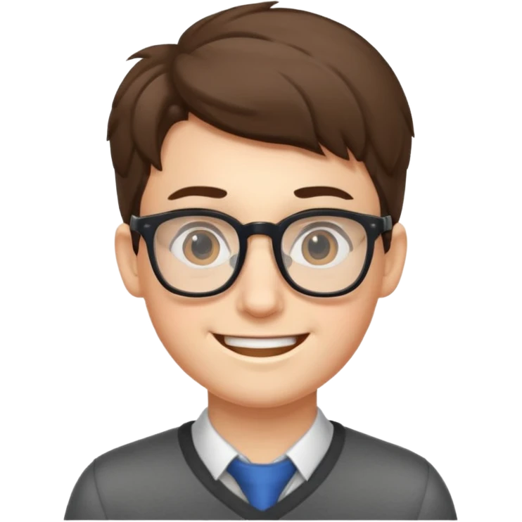 Nerdy boy with glasses emoji