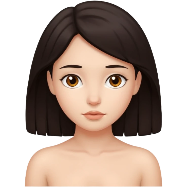 Nude dark haired girl  emoji