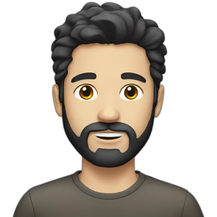 white guy with dark hair and beard emoji