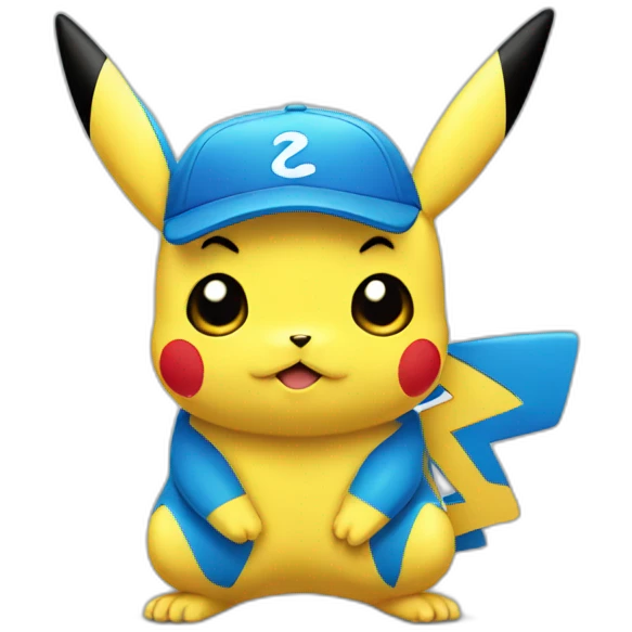 blue pikachu emoji