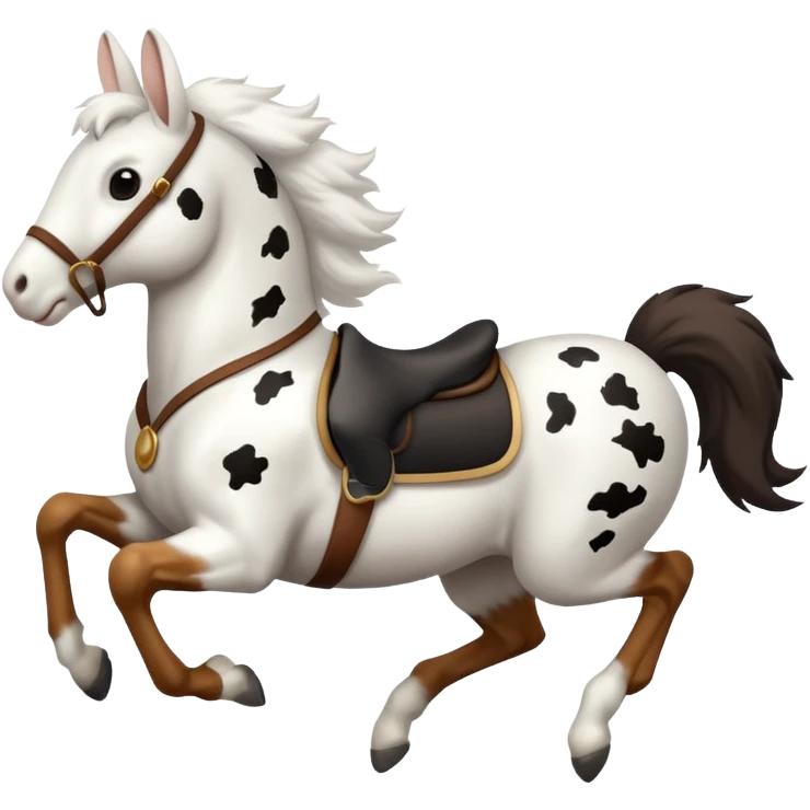 Rabbit riding galloping horse emoji