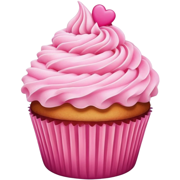 cupcake with pink icing emoji