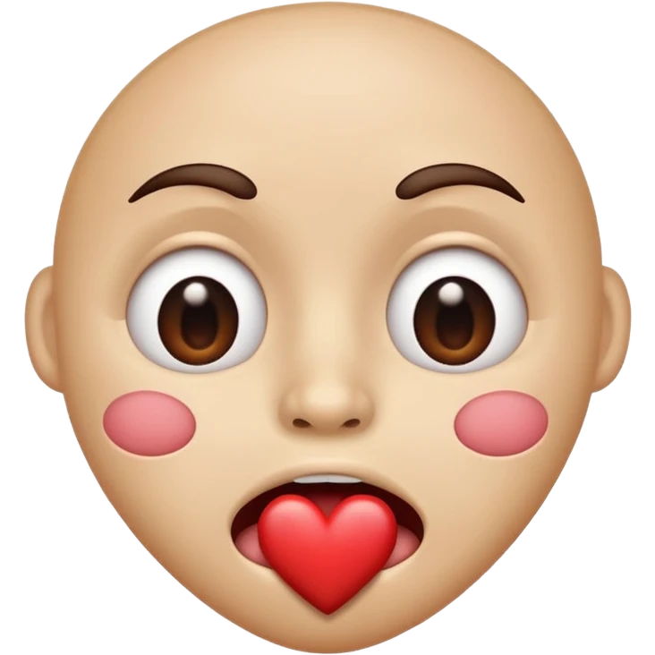 face with heart-shaped eyes and drooling mouth, merging love and craving emotions emoji
