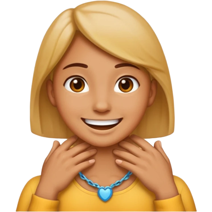 Hands on neck emoji emoji