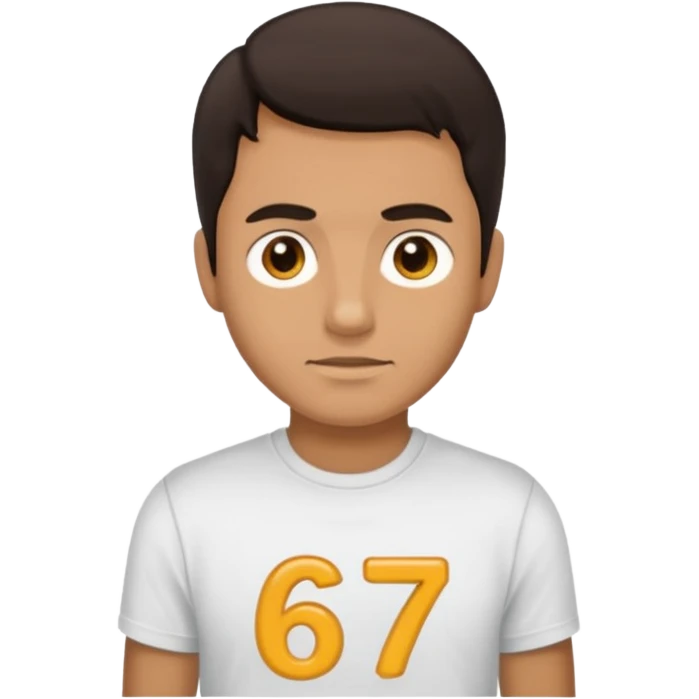 Man saying 67 emoji