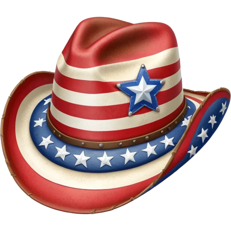 USA flag cowboy hat  emoji