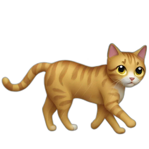 cat walking in rain emoji