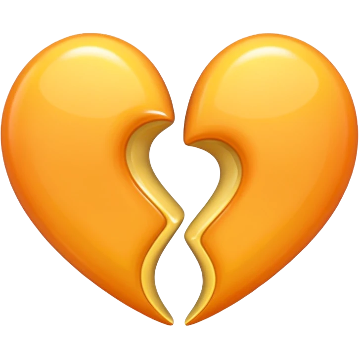 twi hearts in pastel organge and yellow emoji