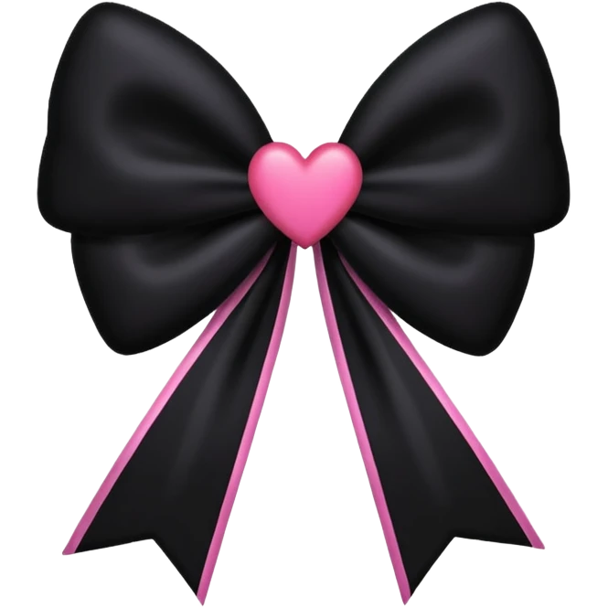 BLACKPINK-inspired gothic bow ,  hearts, black and pink, cute,  emoji
