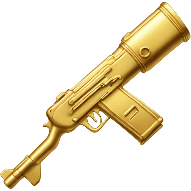 Gold Tommy gun emoji