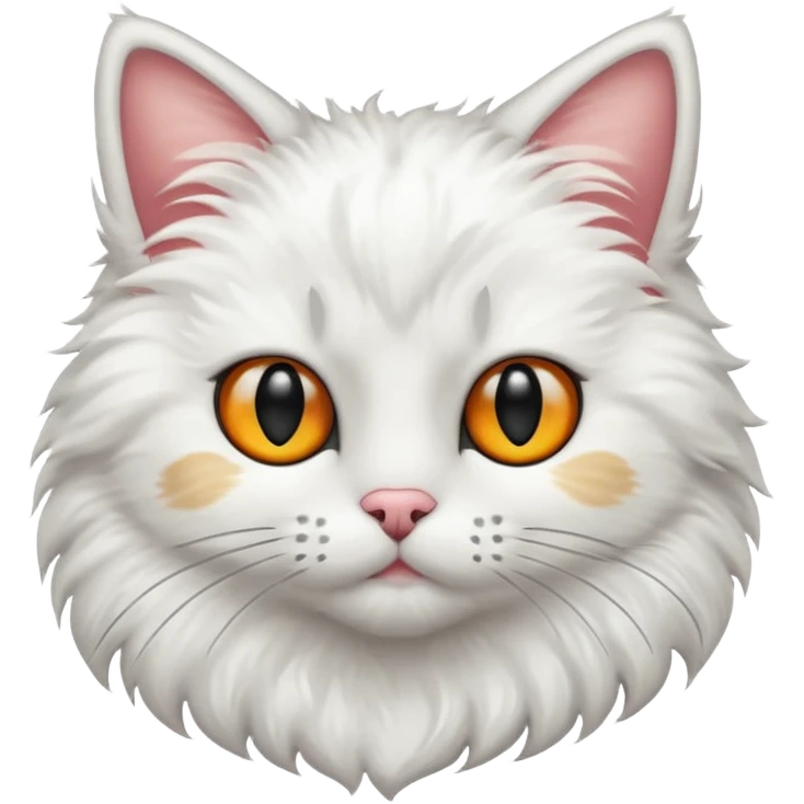 cat white with black spot emoji