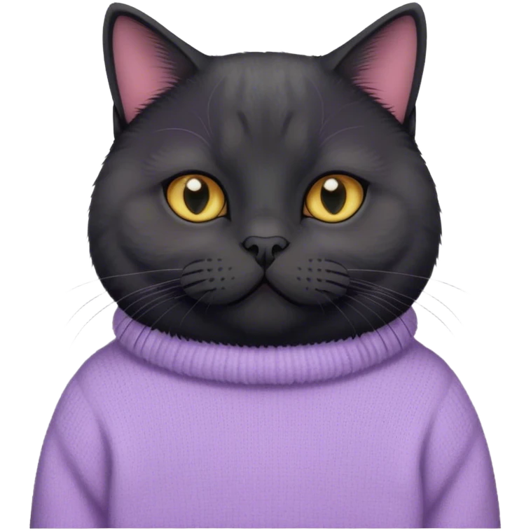 black british cat in pastel sweater emoji