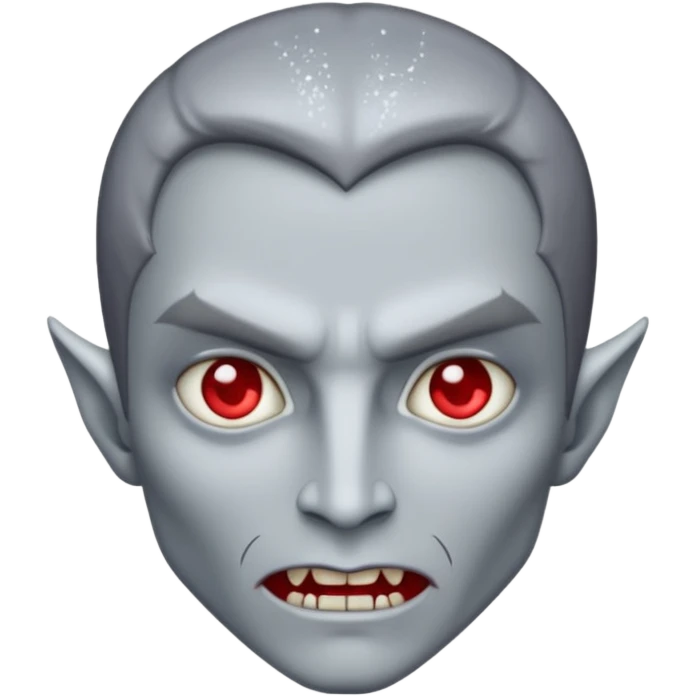 glitter gray dent vampire  emoji