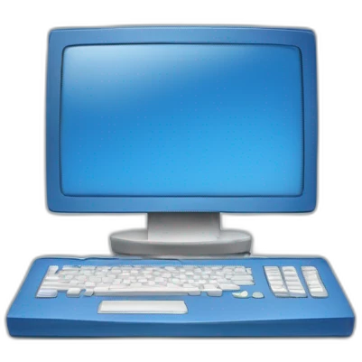 Ordinateur écran bleu emoji