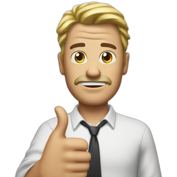 man thumbs down emoji