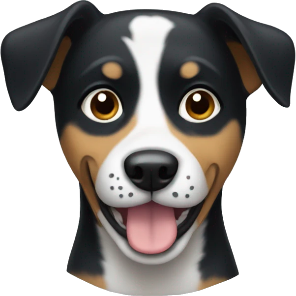 Dog with black hair emoji