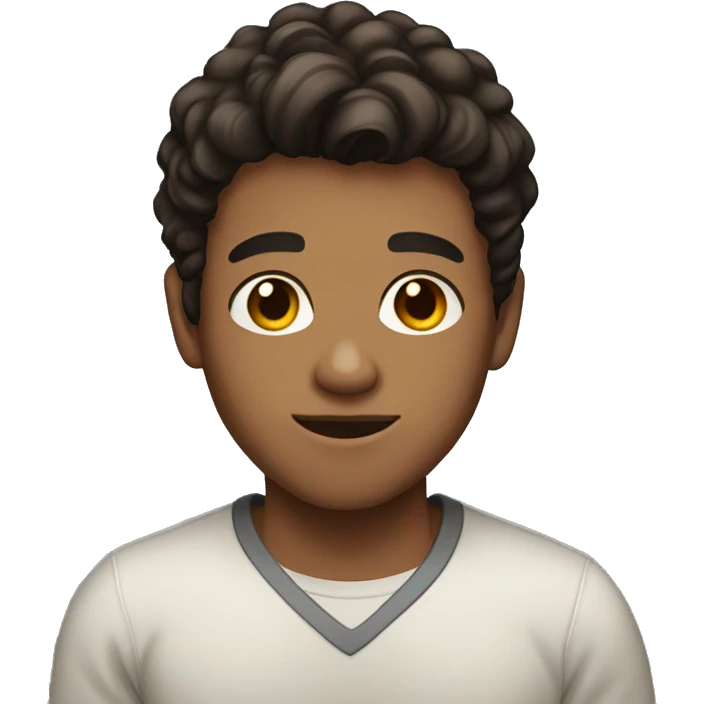 23 year old boy with dark hair and light -brown skin  emoji