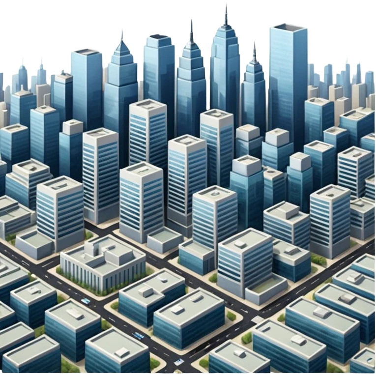 a top view of the city with many buildings as same   emoji