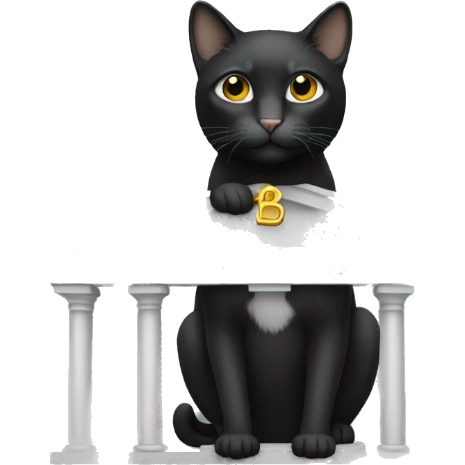 black bank with cat emoji