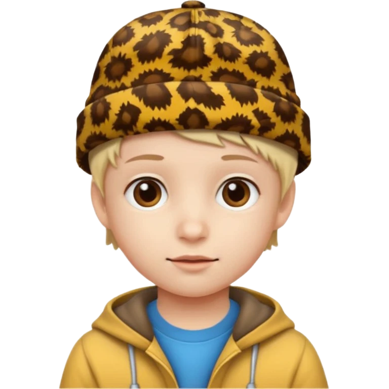 print hat with kid emoji