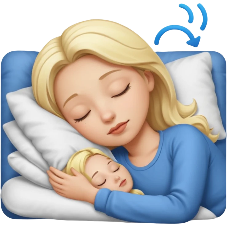 Blonde, white skin, sleeping girl emoji