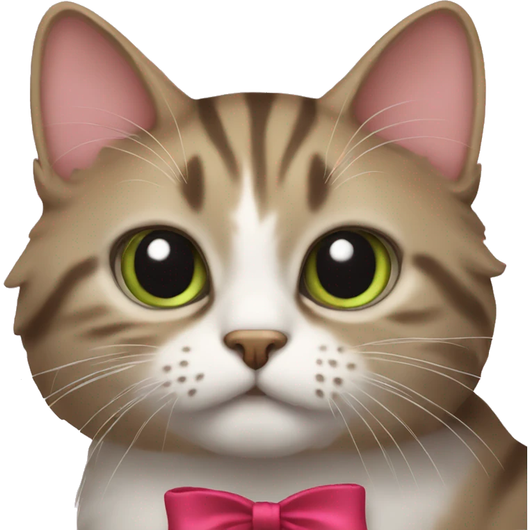Cat with a bow emoji