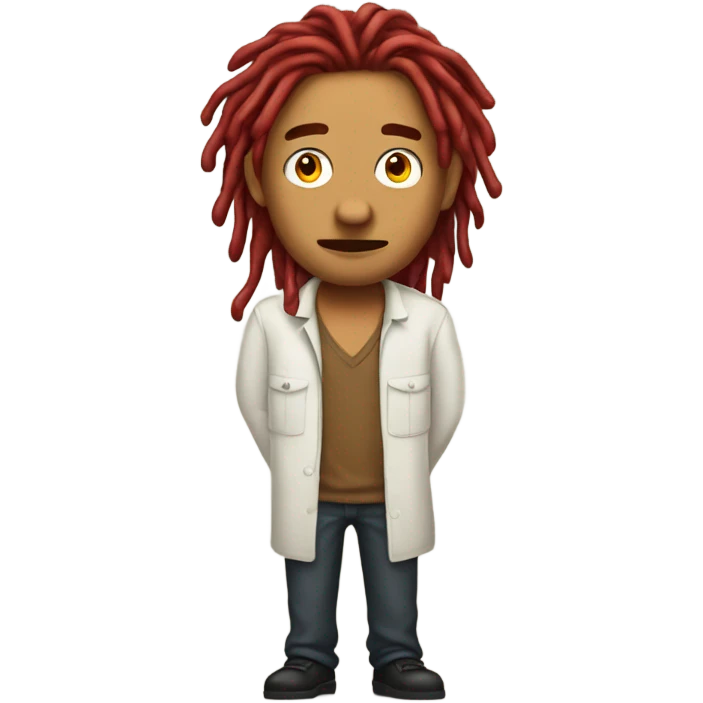 One eyed man with one red dread emoji