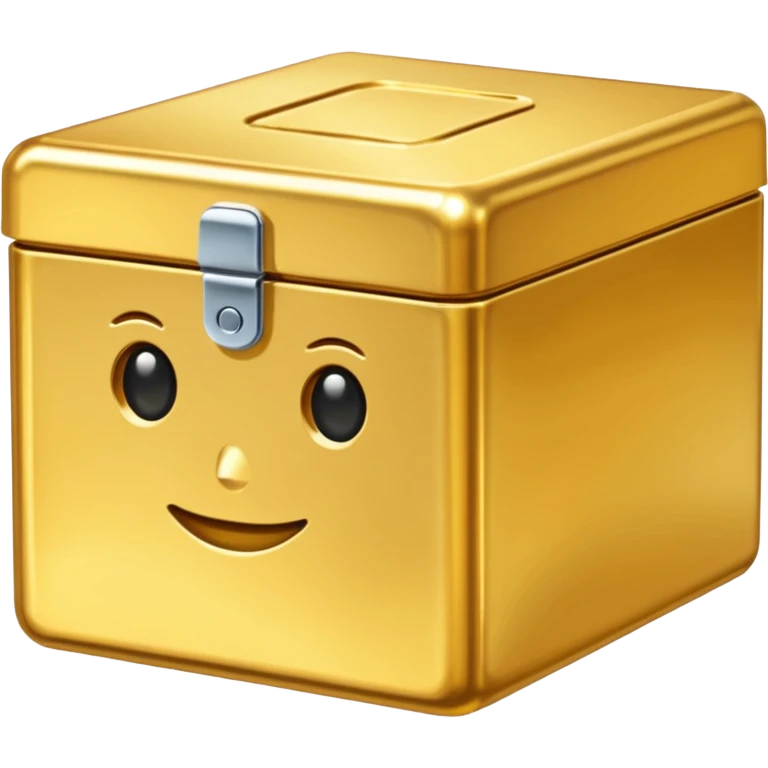 Clean Gold box frontview emoji