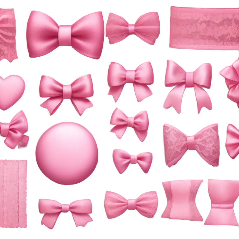 Pink bows emoji