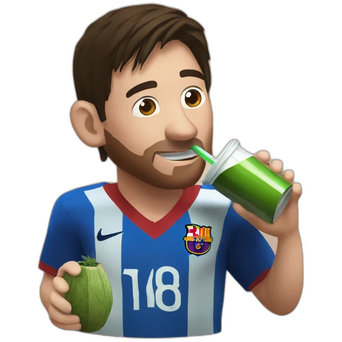 messi drinking yerba mate emoji
