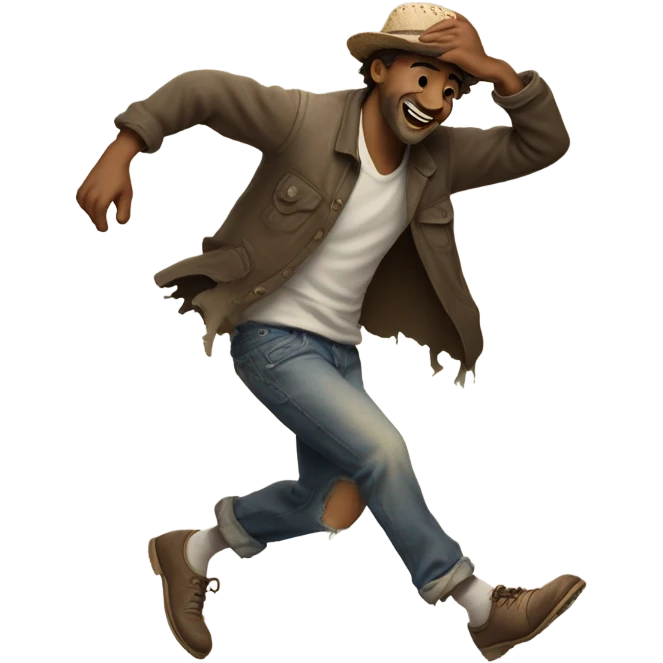 Guy dancing like a hobo emoji