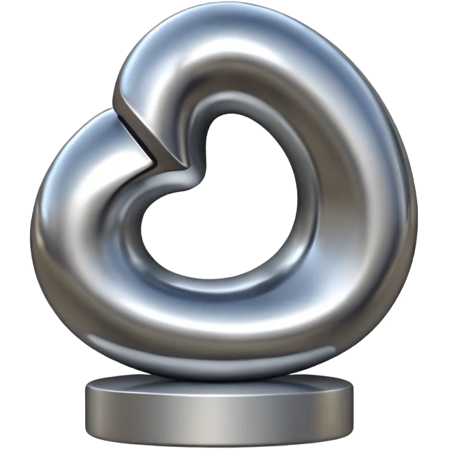 A modern abstract sculpture emoji