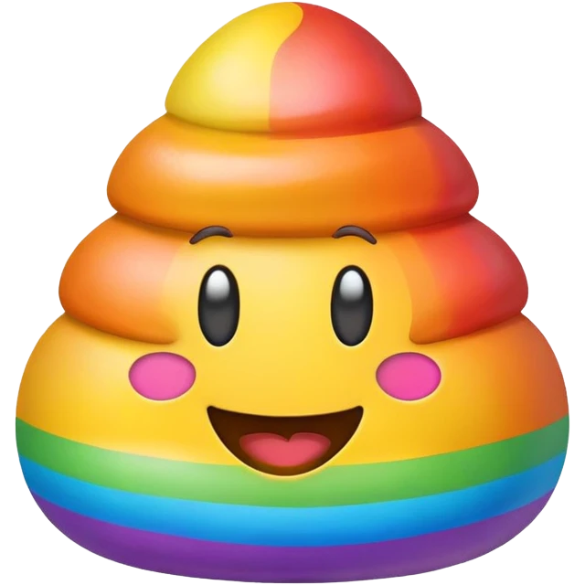 easter rainbow poopmoji  emoji