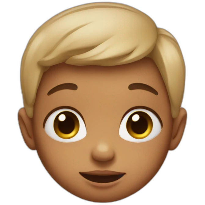 A baby with a cringe face emoji