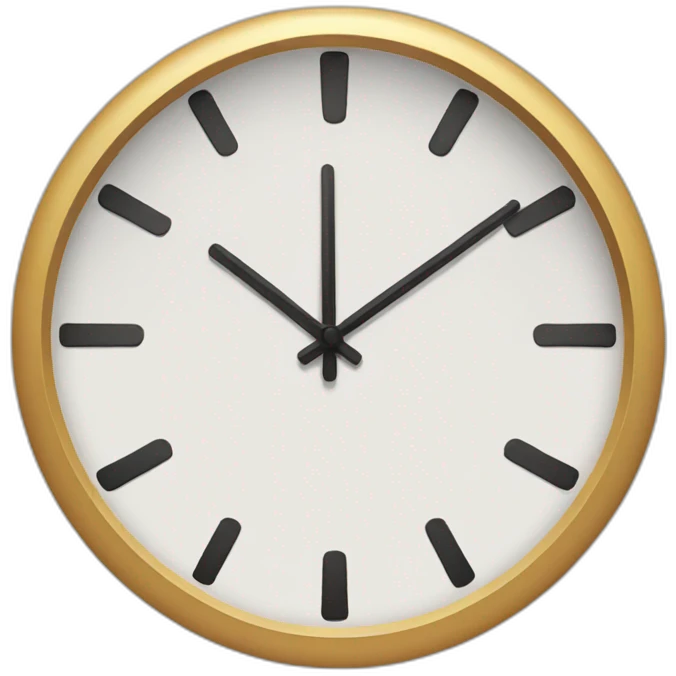 plain clock emoji