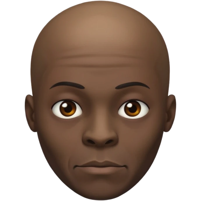 Un homme noir avec un gros crâne  emoji