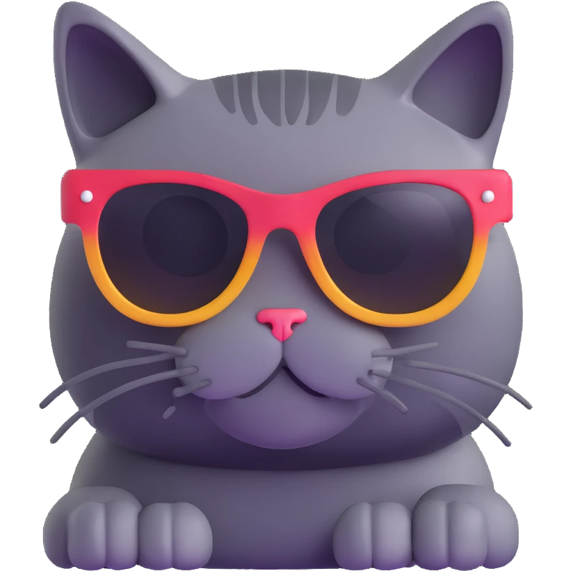 cat wearing sunglasses emoji