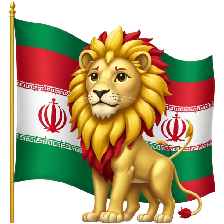 Iran lion and sun flag emoji