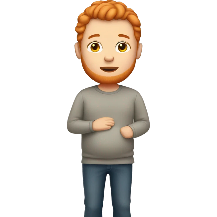 Pregnant man with ginger hair emoji