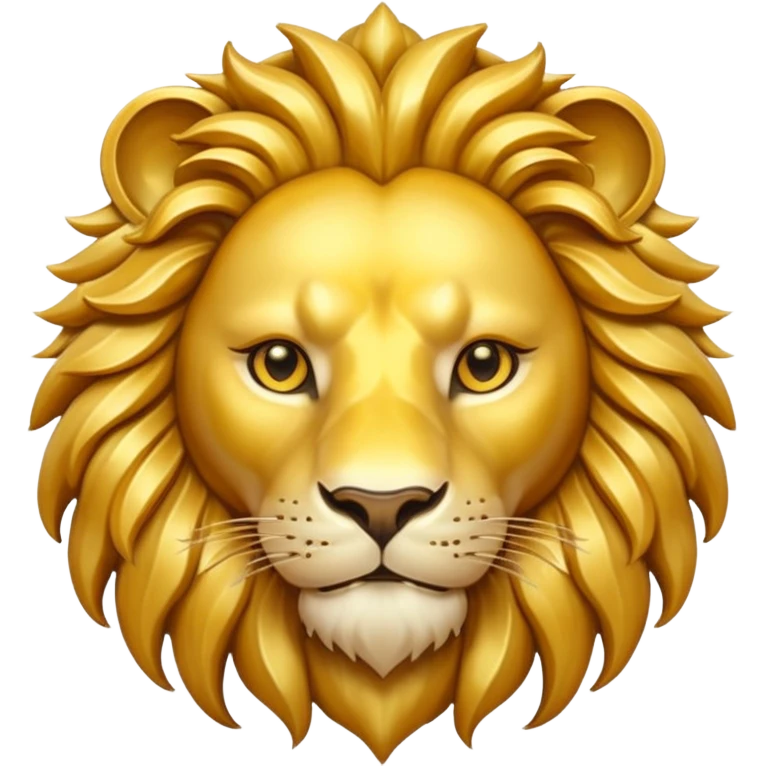 stylized golden lion head emoji