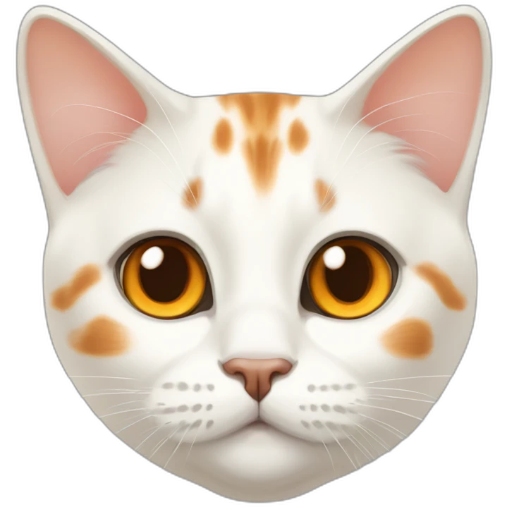 White cream with large orange spots British short hair cat emoji