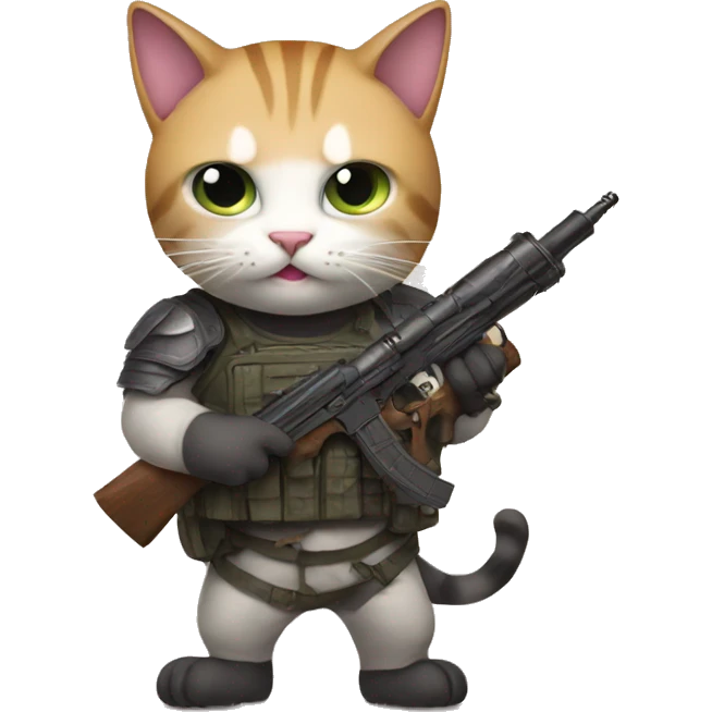 cat with weapon emoji