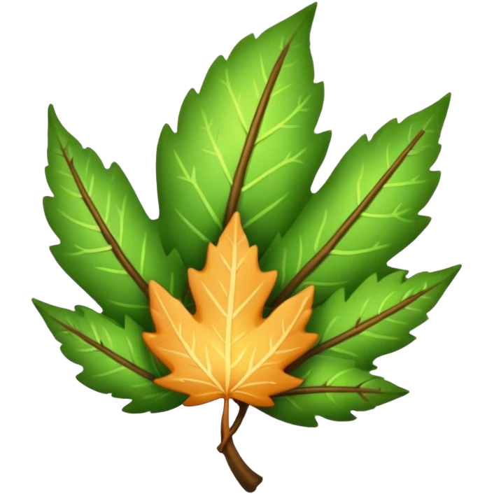 woodland spirit sending glowing leaf message emoji